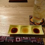 れだん - 箸と刺身用の醤油