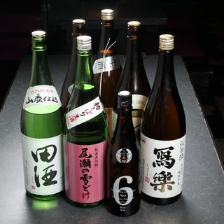 お肉と相性の良いドリンクが充実。希少な日本酒もご用意