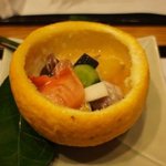 小椋 - 夏柑の酢の物　赤貝　とり貝　山芋　胡瓜等　2011.5