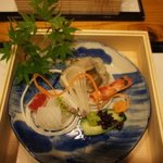 小椋 - 刺し盛り　アイナメ　烏賊　マグロ等　2011.5