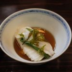 召膳 三月 - 甘鯛　新玉葱　にんにくの葉　桜のり