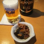 丸屋 - ビールとお通し。