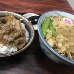 Yoshino An - たぬきそば、ミニ牛丼セット