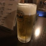 こーちゃん - セットのドリンクは生ビールをチョイス