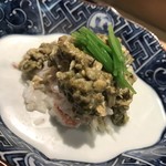 はらまさ - 出ました！絶品の甲羅焼きとカニ味噌