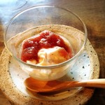 山のごはんよもぎ - 別注の杏仁豆腐☆o(≧▽≦)o 