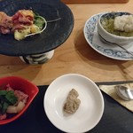 ノワ・ド・ココ - 「温製野菜料理」と「前バラのローストビーフ・トルティーヤ」（2017/10月訪問時）