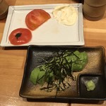 博多やきとり かわ庵 - トマトとアボガド