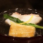 新ばし 笹田 - メヌケと生麩の椀