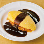 Omelette Rice rice with demi-glace sauce