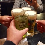 炭火焼鳥あずま - 一回目の乾杯！