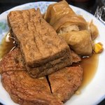 上田温酒場 - 厚揚げ、平天、ロールキャベツ