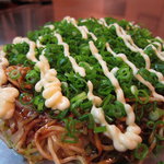 広島選抜 - 肉玉そば　ネギかけ　（マヨネーズは自分でかけました＾＾；）