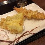 丸亀製麺 古川店 - 天ぷら・キスとエビ