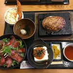 みぃーの食卓 - 平日限定 男めし  レアステーキ丼&御膳♪
