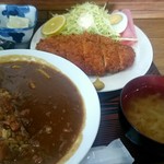 食事処岩山 - サービスランチ (チキンカツ&カレー)1000円