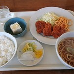 こだま食堂 - ヒレカツ定食（うどん付）