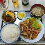 大衆食堂ちとせ - 偶然、今日のおすすめでした(o^-')b !
      豚の生姜焼き定食❗