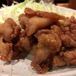 酒蔵天狗 - ランチ 鳥の唐揚げセット（税込500円）。揚げたての唐揚げが美味い！。