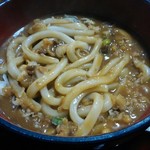 めん房 新月亭 - 「カレーうどん（小ライス付き）」の麺