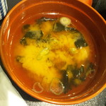 清水まぐろ館　海山 - 海老風味リッチなお味噌汁