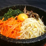 Stone grilled bibimbap