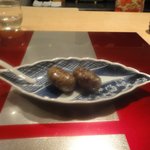 野嵯和 - 十品目は稚鮎のソーセージ（羊の腸詰め）