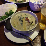 楽屋 - 海老と茄子のグリーンカレー　1,080円