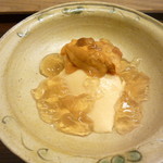 Kiyama - 玉子豆腐の雲丹のせすっぽんのにこごり