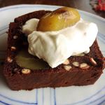 里山カフェ - 栗と小豆のチョコパウンドケーキ