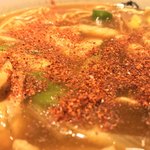 味奈登庵 - カレー南蛮そばには唐辛子だ！  
      ブチまけろ！  #BCMKR! 