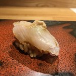 シャンパン&ワインと熟成鮨 Rikyu - 皮剥の肝ペースト添え（11日）