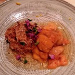 鮨 さかい - 香箱蟹(金沢)×ウニ(浜中)