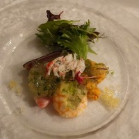エスカーレ ホテルモントレ銀座 - 真鯛、鰹、小海老、ムール貝のマリネ 　磯の香りのジュレと共に