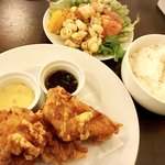 エゾバルバンバン - 日替わりランチ@780サラダバイキングとスープ、ライス付き