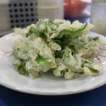 陸奥 こむらさき - 菜の花の天ぷら