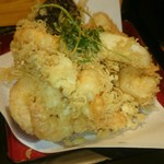 かき揚げはこの厚さ