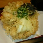 椎茸に紋甲イカ