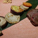 京都 鉄板焼 おはら - ヒレステーキ80㌘と京野菜鉄板焼き