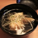 日本料理 きた川 - 椀　スッポン真薯　松茸　白髪葱