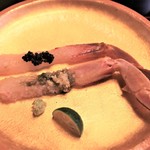 日本料理 きた川 - 造り　新潟産カニ