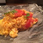 新生姜ピクルスとトマトの卵炒め