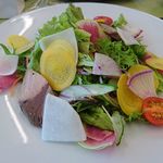 冬の根菜とぶりのサラダ