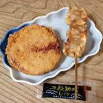 手打ちうどん ぶれーど・う - ハムカツ、揚げ焼売