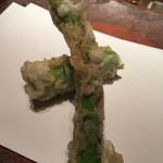 天ぷら 元吉 - アスパラガス