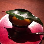 天ぷら 元吉 - ミカンと人参のゼリー