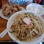 極濃湯麺 シントミ - 【2017.12.17(日)】濃厚タンメン(並盛・150g)756円＋唐揚げセット194円