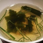 焼肉問屋バンバン - 和牛カルビ定食のスープ