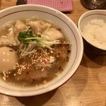 地球の中華そば - 特製塩そばとご飯(小)