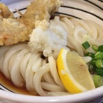 讃岐饂飩 かわばた - とり天ぶっかけうどん・大盛り